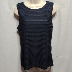Premise Midnight Blue Textured Tank Top